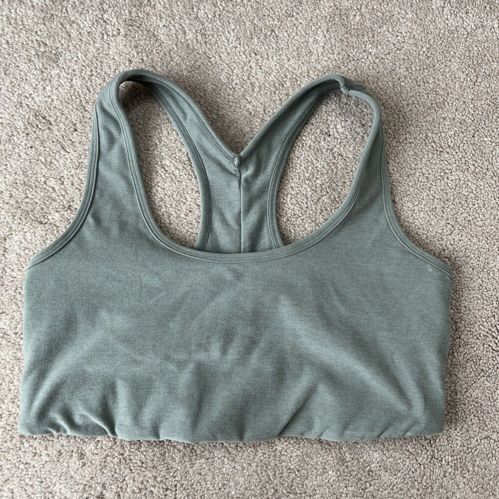 Beyond Yoga Sports Bra Women Large Green Simplicity Longline Performance Gym Run